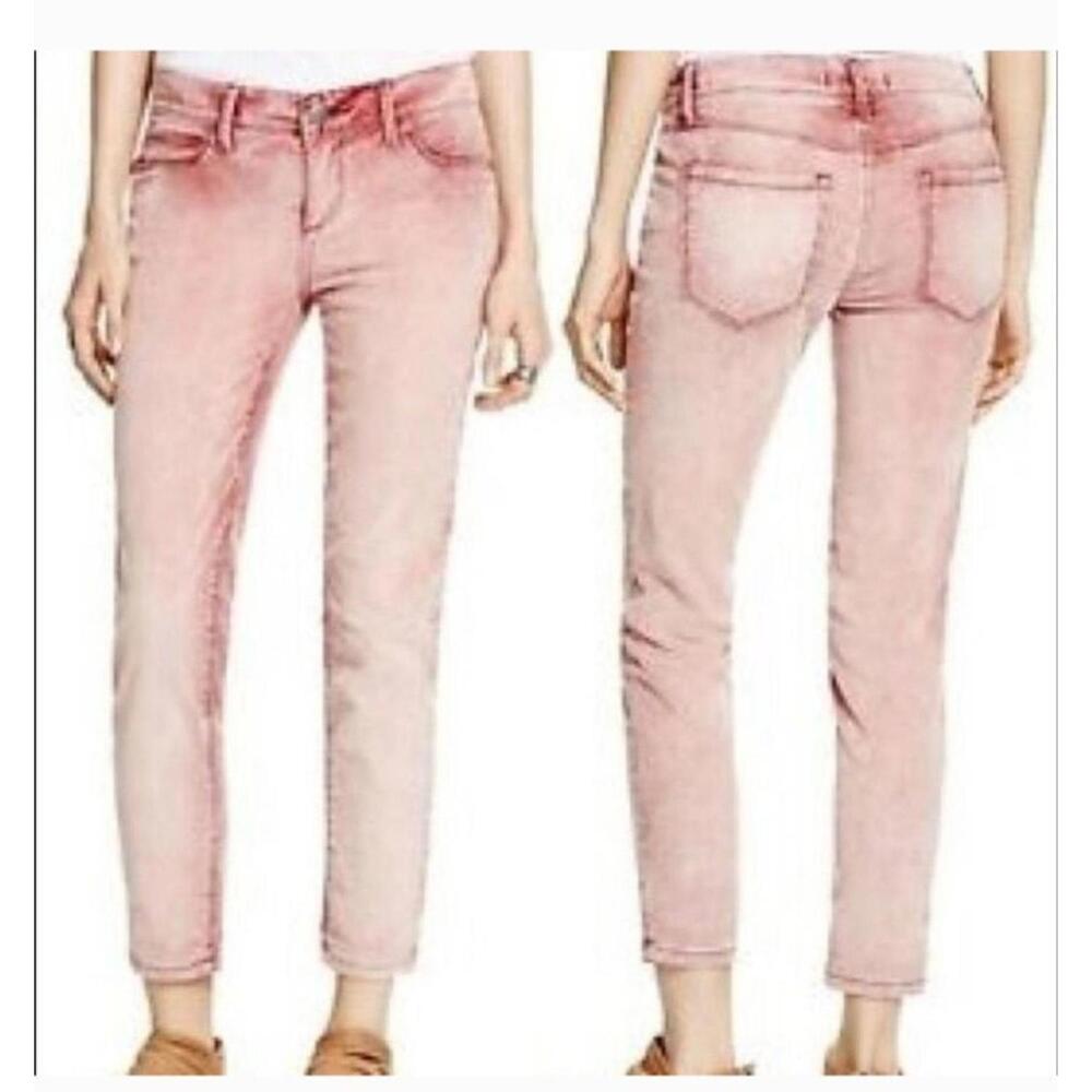 Free People Pink Washed Skinny Jeans